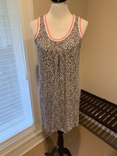 Secret Treasures nightgown medium m gown rayon blend knit gray white chemise