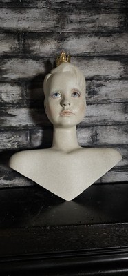 Vintage Fiberglas Harz Wandbehang Kind Junge Schaufensterpuppe Büste 15 Zoll