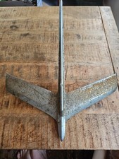 1956 Plymouth Fury Belvedere Airplane Hood Ornament Original Pitted Chrome 1956 Plymouth Fury Belvedere Airplane Hood Ornament Original Pitted Chrome