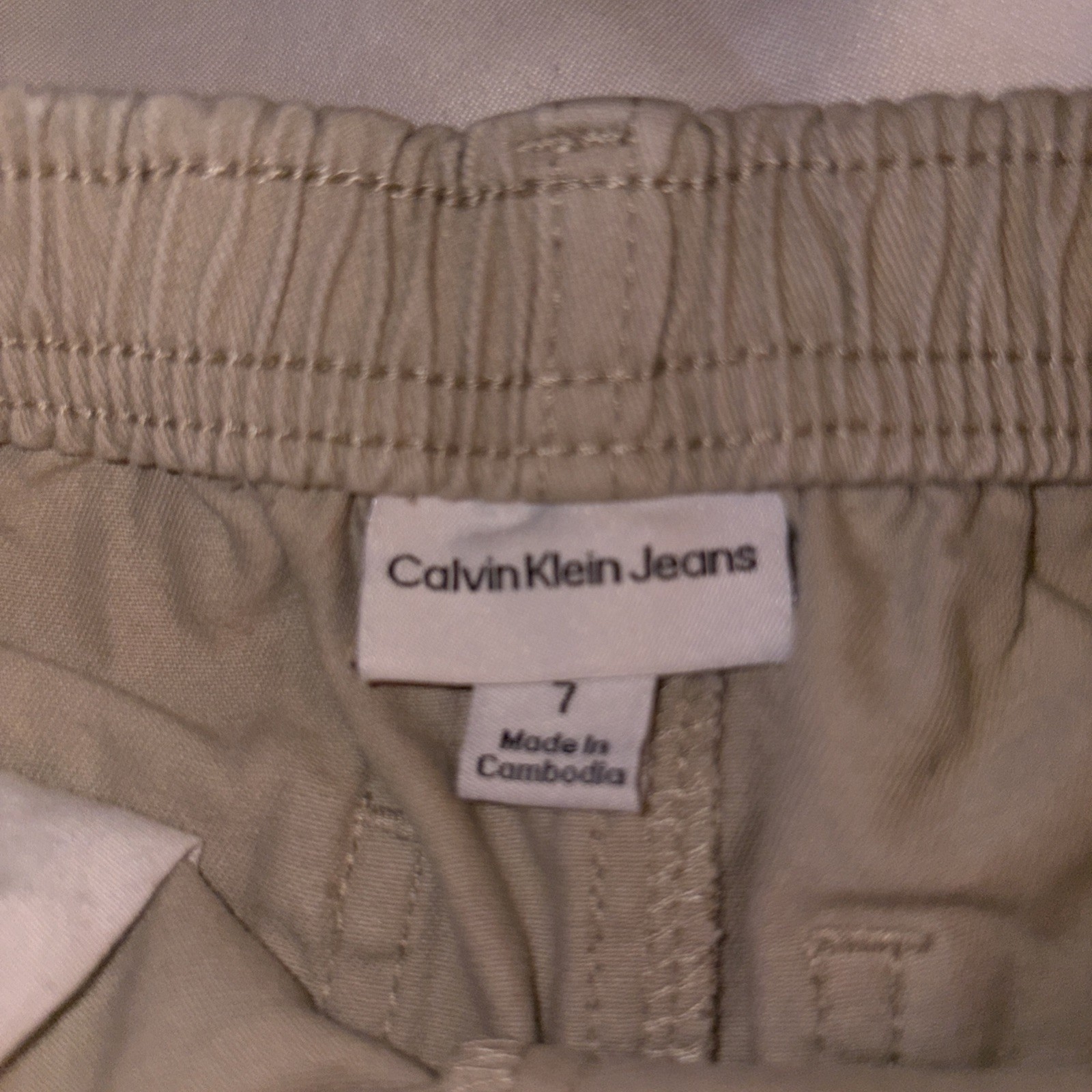 Calvin Klein Size 7 Boys Kakhi Shorts image 3