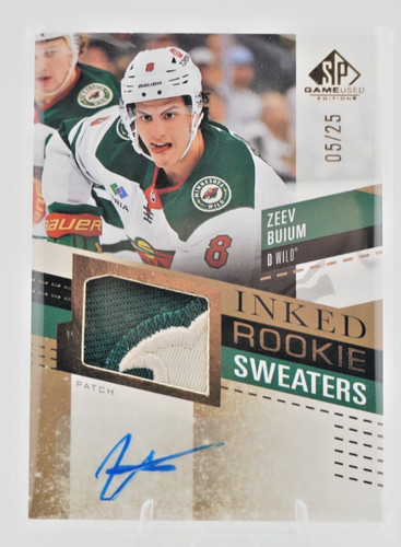 Zeev Buium #IRS-ZB 2025 SP Game Used Inked Rookie Sweaters card