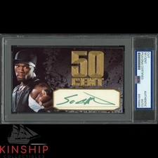 50 Cent signed Cut 3x5 Custom Card PSA DNA Slab Music Rap Auto C4847