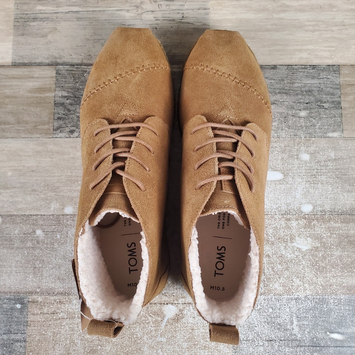 Toms Bota Mens Casual Shoes Sz 10.5 Toffee Suede Faux  display picture 2