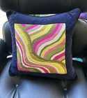 Jonathan Adler Bargello Waves Pillow Square Needlepoint Multicolor  17 x 17 — photo 8