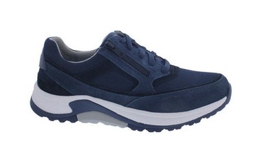 Rollingsoft sneaker 8000.25.01, Dreamvelour with mesh, Navy/Black, lace-up 
