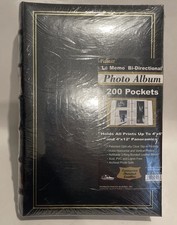 2 Pack- Pioneer Black Bonded Leather 200 Pocket Photo Album 4x6  4x12 Panoramic