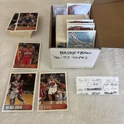 1996-97 Topps basketball Ser 1 & 2 Set 1-221 Iverson-Nash RC's -Missing Kobe 138
