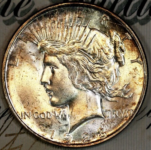 1923-D SUPERB+ GEM BU MS PEACE SILVER DOLLAR DC199 FROM MATTHEWS HOARD