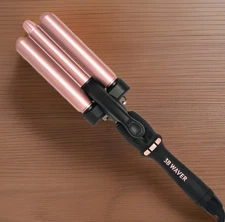 NEW Beachwaver 3B Waver Triple Barrel Curling Iron - Midnight Rose