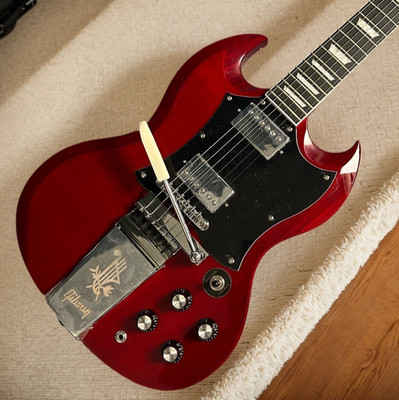 SG Electric Guitar Wine Red Color Rosewood Fretboard Tremolo System Bridge