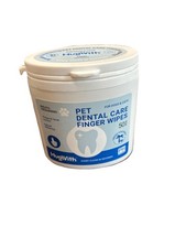 Pet Dental Care Finger Wipes Hugwith 50 Count Exp 5/26