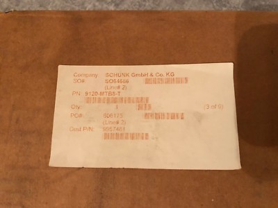 Schunk SO64686 - 9120 - MSB8 - T -Adapter -unused-OVP-