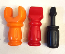 Fisher Price Pretend Play Chunky Plastic Tool Box Toys Screwdriver Wrench LOT