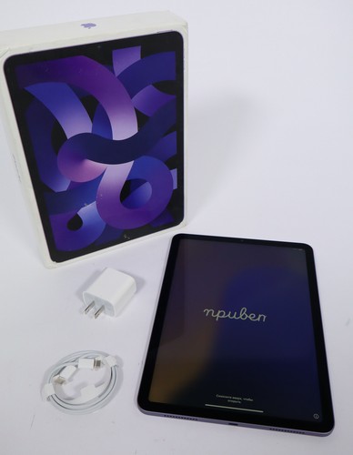 Apple 10.9-Inch iPad Air 2022 5th Generation 64GB Purple MME23LL/A