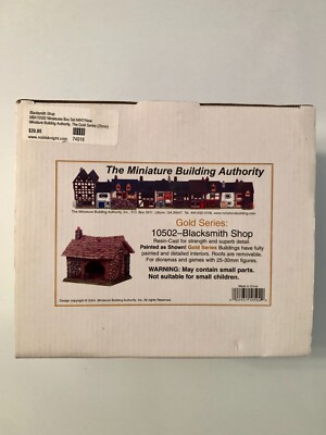 Miniature Building Authority Box Set Blacksmith Shop Gold Series 10502 D&D