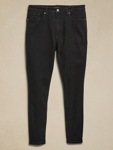 Pantalones de mezclilla ajustados Banana Republic Curvy tiro medio negros lavados talla grande 20/35 RT$100 - Imagen 4 de 8