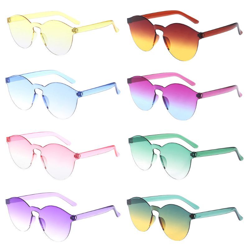 Candy Color Fashion Unisex Clear Sunglasses for Driving-image