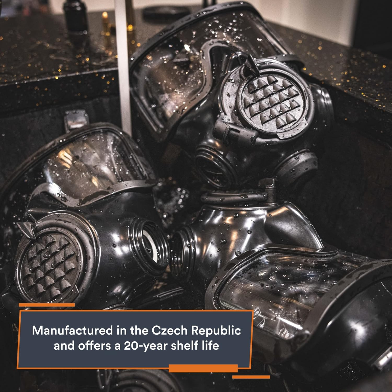 MIRA SAFETY CM-8M Full-Face CBRN Gas Mask W/Canteen - Reusable Survival Nuclear