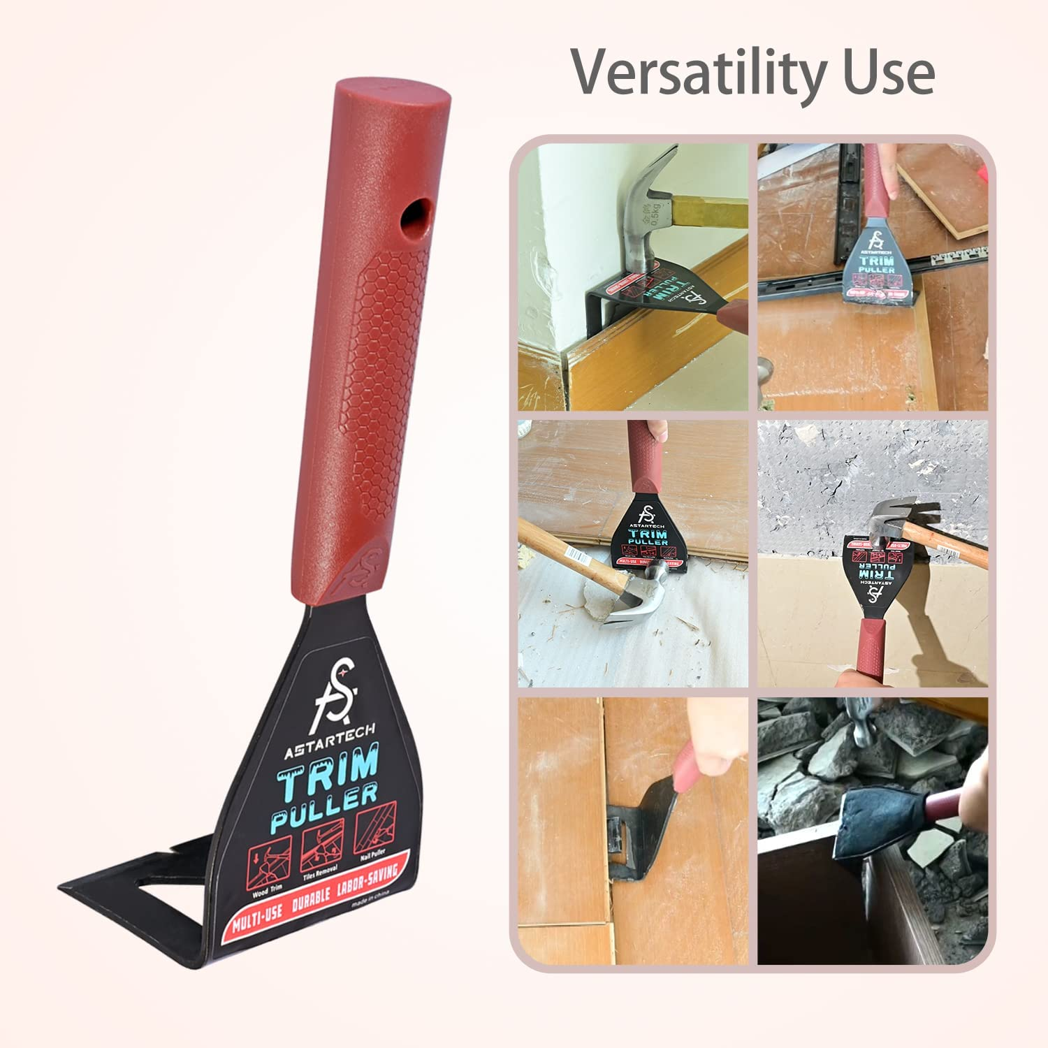 Trim Puller Tool for Baseboard,Wood Trim Removal Tool for Floor Tile