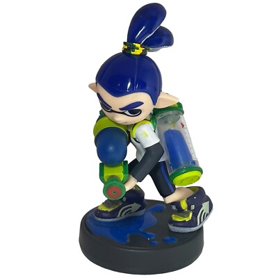 Inkling Boy Blue Splatoon Amiibo Figure Super Smash Bros. | eBay