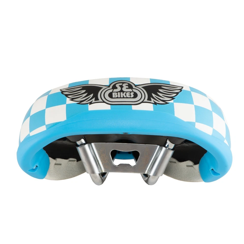 NUEVO Release SE Bikes Racing Checkerboard Sillín Azul y Blanco Asiento Acolchado Foto 2 de 3
