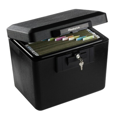 SentrySafe 1170 Fireproof File Chest with Key Lock - Black, Large