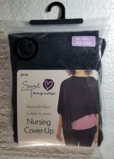 Breastfeeding Nursing Baby Cover Wrap Up 3 Ways to Wear Black Size XL-3XL