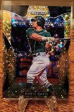 2019 Prizm Khris Davis 102 Oakland A's Tier II 64/150 Gold Donut Circles Prizm