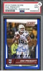 Dak Prescott 2016 Score Showcase Blue Autograph Card #337 RC (PSA 9) #2/75