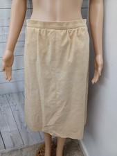 Holloway Joanne Skirt Suede Skirt Pastel Beige Lined Sz M Waist 29"
