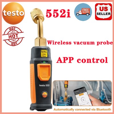 Testo 552i Vacuum Probe for HVAC Systems Portable Pressure Gauge with Bluetooth