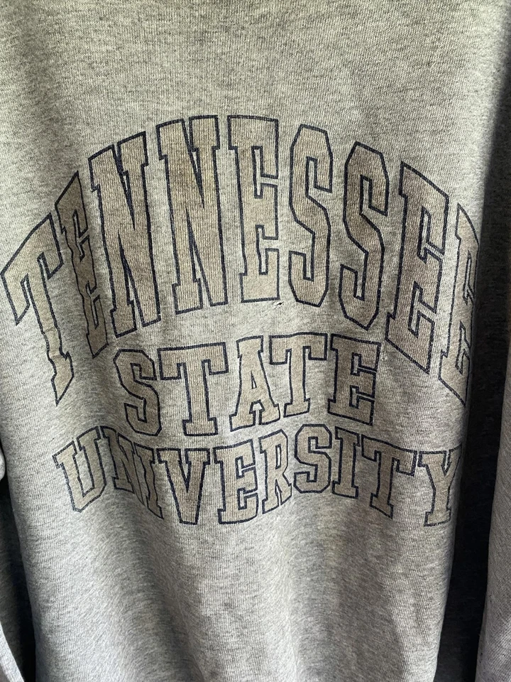 Vintage Tennessee State University Sweatshirt XL Made in USA Distressed - Image 2 of 4