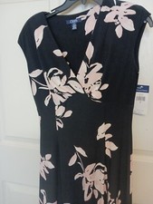 Women’s Chaps Dress With Cap Sleeve, Size S