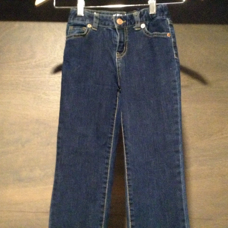 Pantalones de mezclilla informales Cherokee para niñas jóvenes talla 6 azul lavado oscuro DELICADOS ALGODÓN POLI SPAND Foto 3 de 4