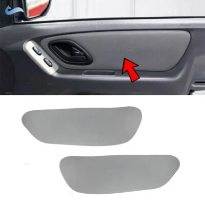 For 2001-2007 Ford Escape 2Pcs Front Door Panel Gray Leather Cover Replacement - Image 1 of 4