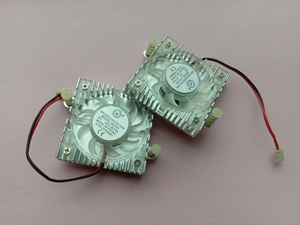 10 pcs Brushless DC Cooling Fan 4010S 12V 9 Blade 45x45x10mm 2pin White Heatsink - Image 3 of 4