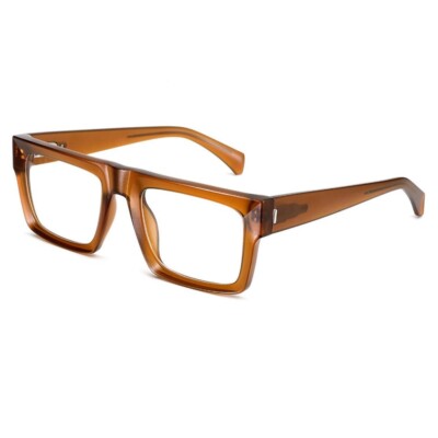 Retro Square Recessed Eyeglasses Frames Optical Full Rim Glasses Men