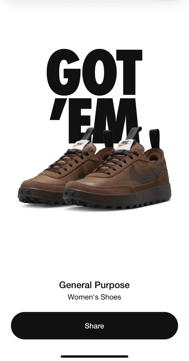 NikeCraft x Tom Sachs General Purpose Shoe Brown DA6672-201 Sz 9W