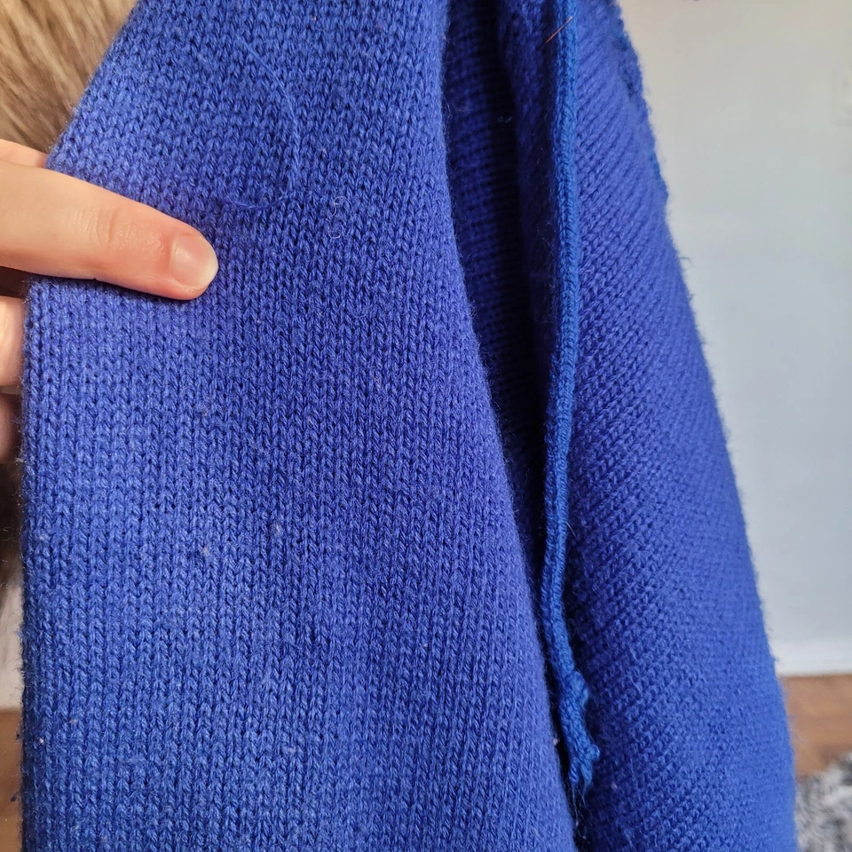 Винтажный 70-х вязаный синий зеленый желтый звезда в полоску леггинсы брюки средний - Изображение 3 из 4