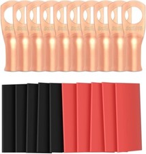 2box 20 pcs 2  8 Awg - 5/16 M8 Sanuke Wire Lugs Ring Terminal Connectors Ends