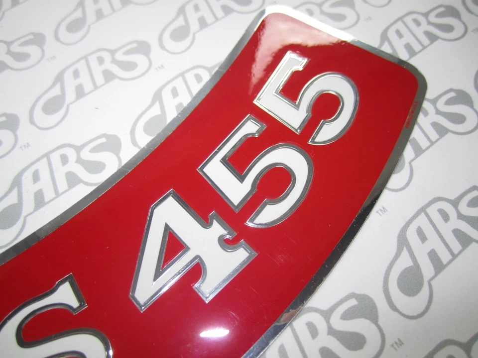 Calcomanía purificador de aire Buick GS 455 1970-1975 en relieve. OEM #1234652. Skylark Riviera Foto 2 de 3