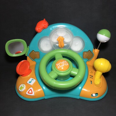 Bright Starts Light And Colors Driving Toy Steering Wheel Works Great! See Video