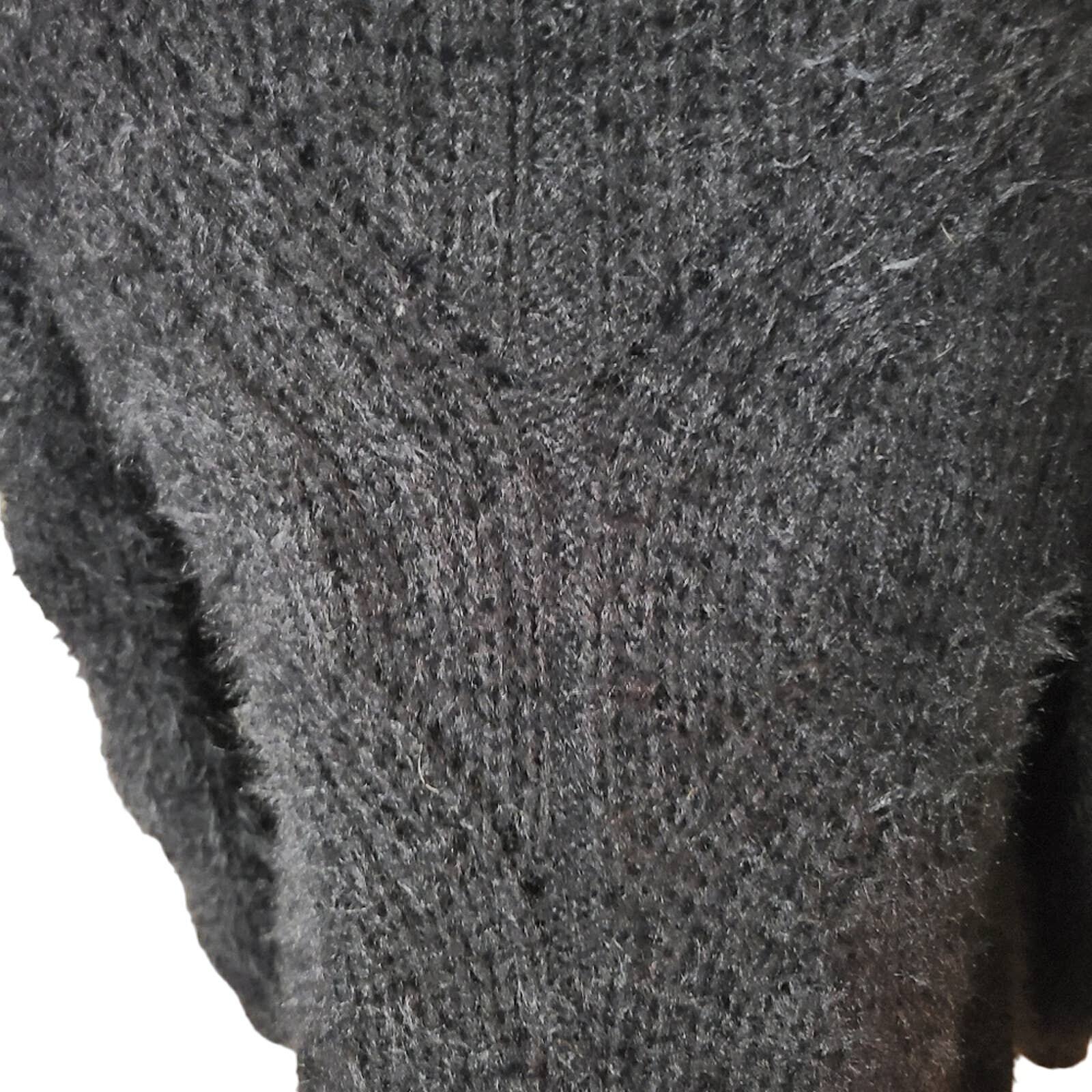 Philosophy fuzzy eyelash sweater medium black