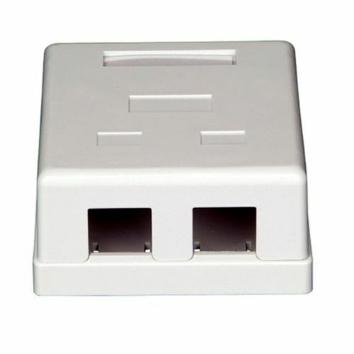 3 pcs pack lot - 2-Port Dual Keystone Jack Surface Mount Housing Box - White