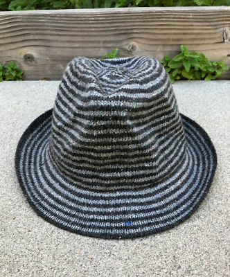 NWT ADORA  100% Wool Adjustable Hat Brim Black One Size Adora hat with - Gem main image 2