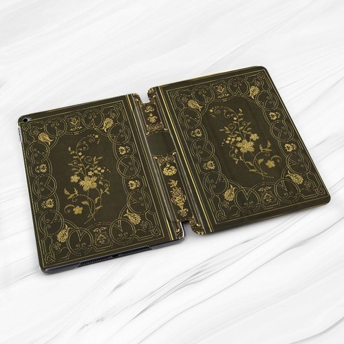 Vintage Old Book Floral Case For iPad 10.2 Air 3 4 5 Pro 9.7 11 12.9 Mini - Picture 2 of 6