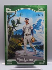 2025 Topps X Bob Ross BOBBY WITT JR. #6 Sap Green /75 Royals 🎨⚾️🔥 