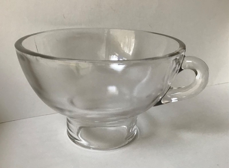 Glass Canning Jar Funnel with Loop Handle Clear  Heavy  4 1/4”   REAL NICE ONE