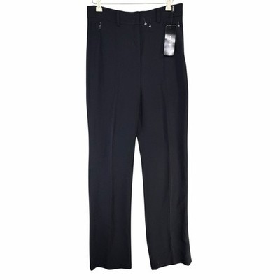 Akris Flore Navy Wool Stretch Tailored Trousers Womens 6 Quiet Luxury NWT $995