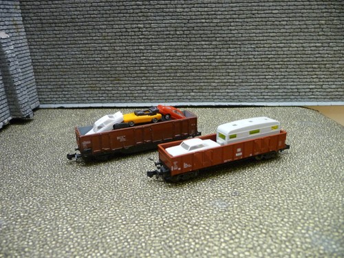 Roco N 25406 Fleischmann 8293 Hochbordwagen 2er Set | Condition: Gebraucht